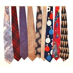 Vintage Mens Ties Collection of Nine Pendleton Sports Snoopy Brooks Bros & More